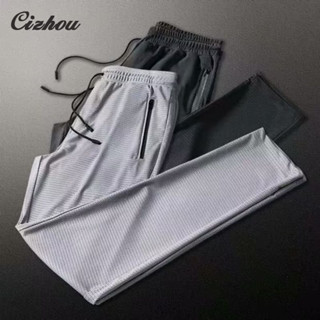 กางเกงวอร์มตาข่ายด้านในระบายอากาศสำหรับผู้ชาย พอดีตัวหรือหลว…