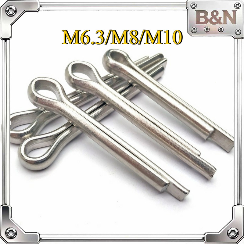 ปิ๊น พิน เสียบถ่าง 2 ขา สแตนเลส 304  ปิ้น  M6.3/M8/M10  / Cotter Pin SUS304 M6.3/M8/M10 B&N-1