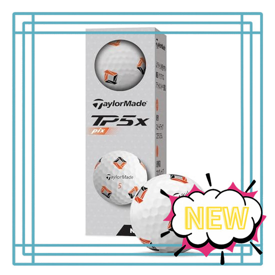 TAYLORMADE Golf Ball 24 TP5x pix Sleeve (3pcs) (White/FF/Men's)