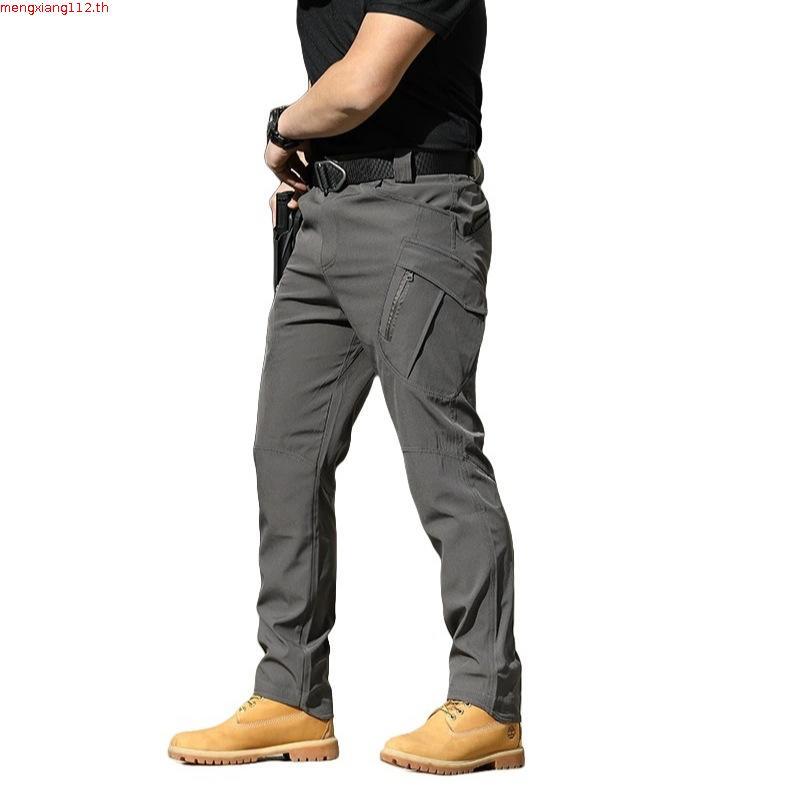 IX9 กางเกงคาร์โก้ กางเกงยุทธวิธี ผ้ายืด มีซับใน มีช่องกระเป๋าหลายช่อง XS-4XL