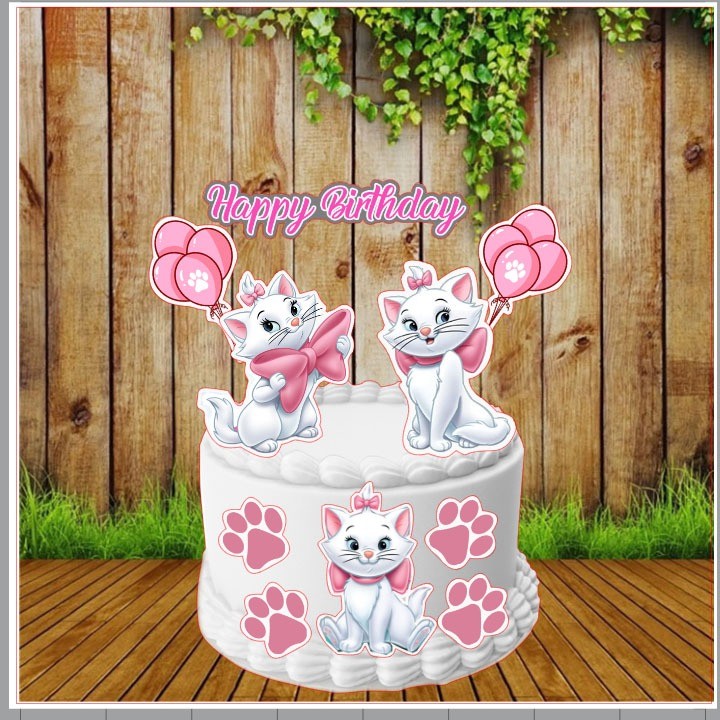 Cat Marie เค้ก Topper 003