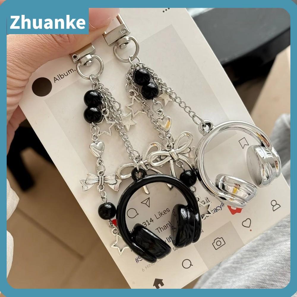 เสน่ห์หูฟัง ZHUANKE, กระเป๋า Y2K ตกแต่งกระเป๋าหูฟังเพลง, จี้กระเป๋าเป้สะพายหลังแบบแขวน