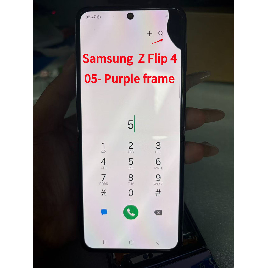 ข้อบกพร่อง LCD เดิมสําหรับ Samsung Z Flip4 จอแสดงผล LCD Touch Screen Assembly สําหรับ z flip4 SM-F72