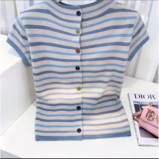 ส่งไวจากไทยBreezeS-2XL ฤดูร้อนบวกขนาดพอดีหลวมเกาหลีสั้นผู้หญิงเสื้อยืดฤดูร้อนผู้หญิงถักด้านบน