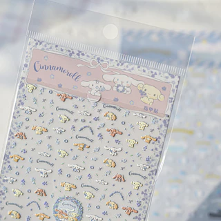 [Meow.Sensei] Sanrio & tomoni สติ๊กเกอร์แต่งเล็บลายนูน ดอกไม้ลึกลับจากองค์ประกอบสุนัขหูใหญ่ สติ๊กเกอร์น่ารัก คู่มือการ์ด Cuckoo