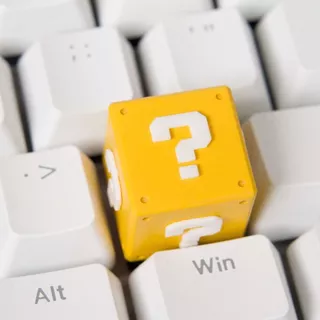 3D Mario เห็ดคําถาม Mark Props กล่องที่กําหนดเองคีย์บอร์ด Keycap