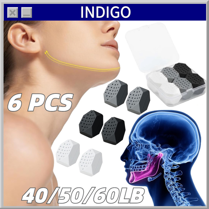 6 ชิ้น/เซ็ต Jawline อุปกรณ์ออกกําลังกายกล้ามเนื้อ / อุปกรณ์ออกกําลังกายกล้ามเนื้อ Jawline