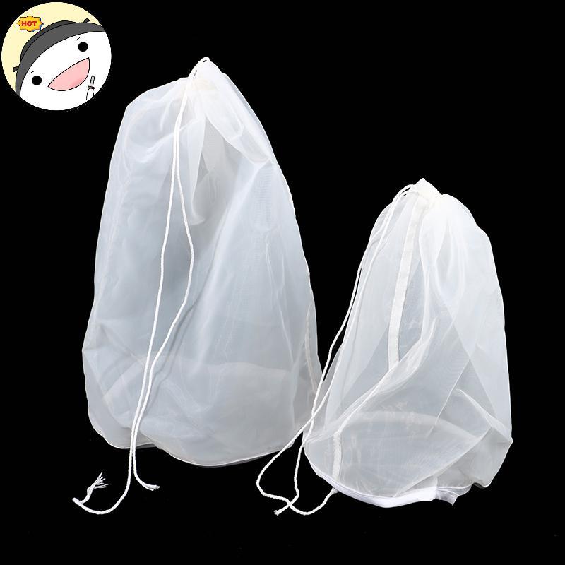 Lanf 2 ขนาด 100 ตาข่ายเบียร์ไนลอนกรองกระเป๋าReusableตาข่ายสุทธิความเครียดสําหรับMilk HopsชาBrewingบ้