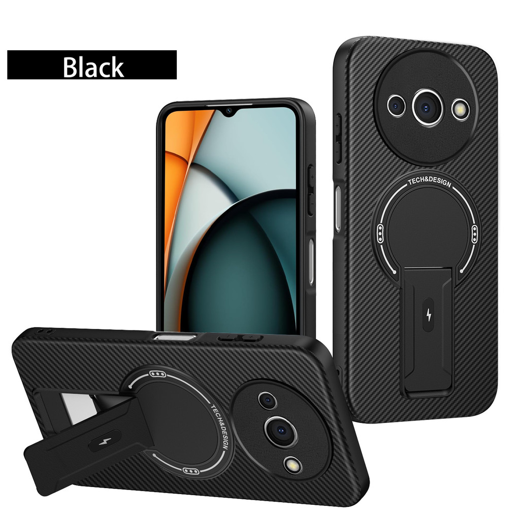 สําหรับ Redmi A3 กรณี Redmi A3 เคสโทรศัพท์ Redmi A3X ฝาครอบ Redmi A3x กรณีคาร์บอนไฟเบอร์ Stent เคสโท