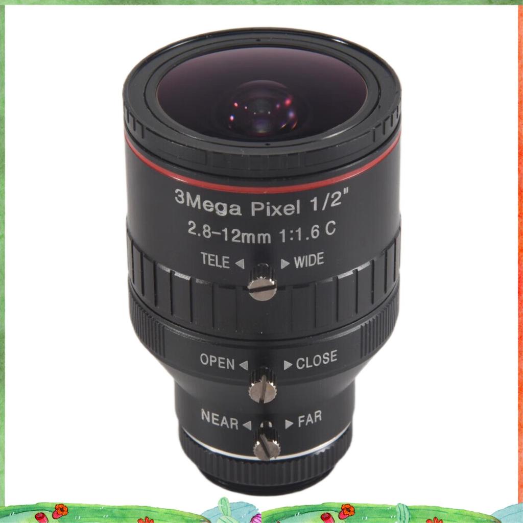เลนส์อุตสาหกรรม Manual Iris Zoom 2.8-12mm 3MP C Mount Lens CCTV LENS