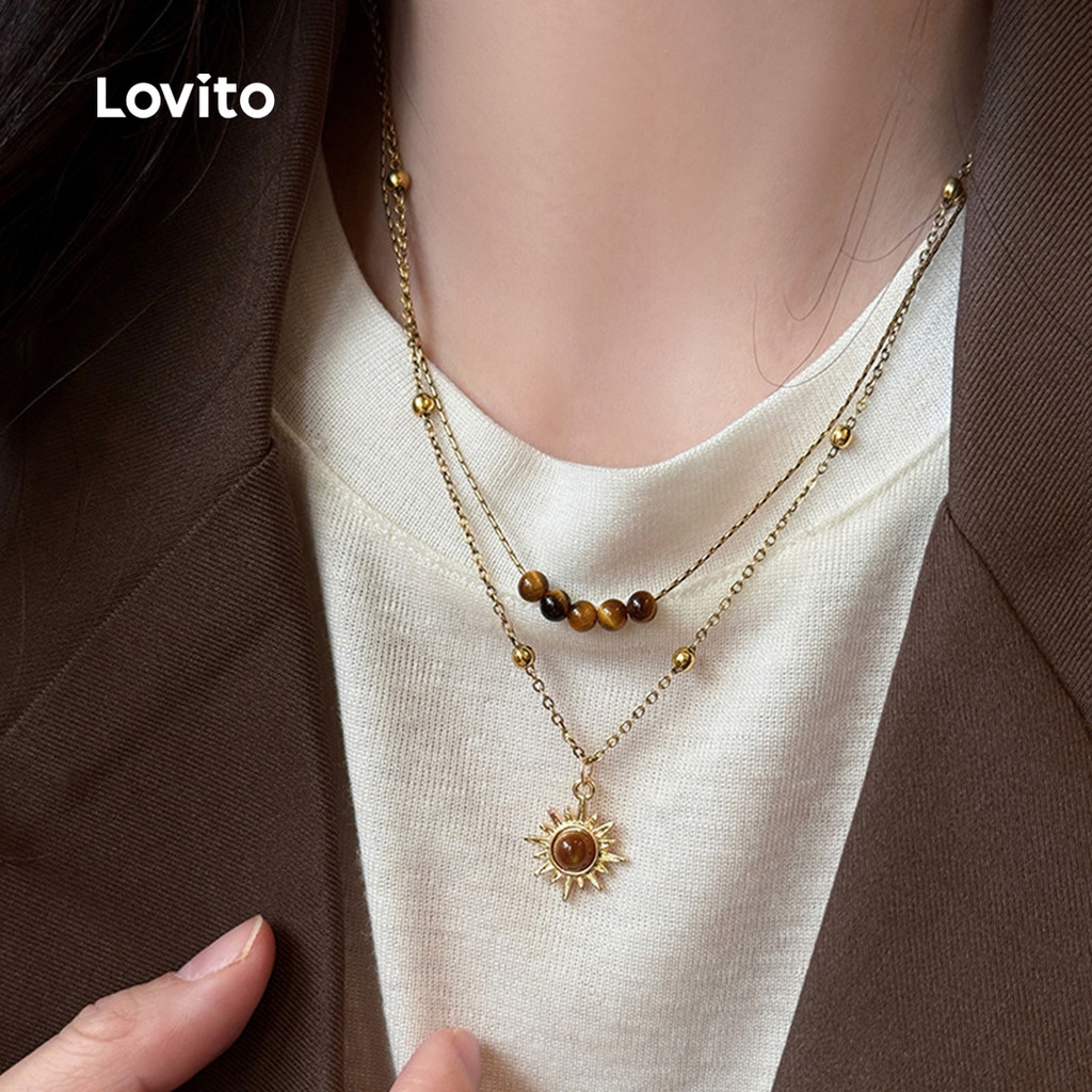 Lovito قلادة كورية فينتج — صورة 6
