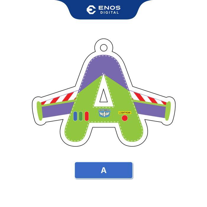 พวงกุญแจอะคริลิค ตัวอักษร Buzz Lightyear – Gantungan Kunci Akirik Alfabet Karakter Lucu - A