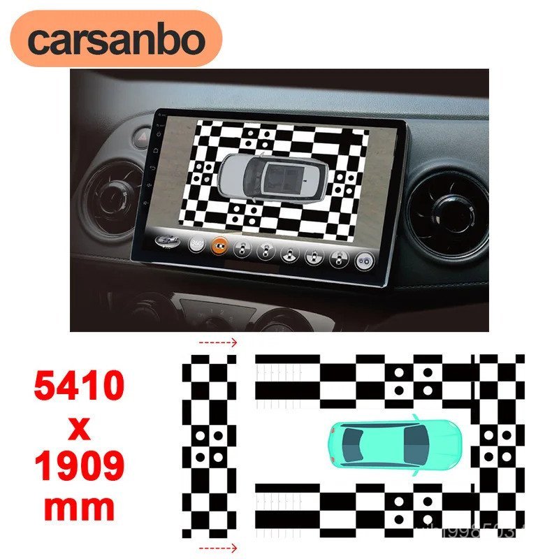Carsanbo Car Panoramic 3D 2D Calibration Cloth กล้อง 360 องศา Surround Bird Eye View System ผ้าหลบภั