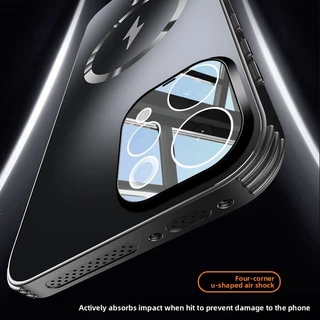 YYN เคสสําหรับ Vivo V70 Casing พร้อมฟิล์มเลนส์ การกระจายความร้อน แฟลช ดูดแม่เหล็ก เคสโทรศัพท์กันกระแทก เคสแข็ง