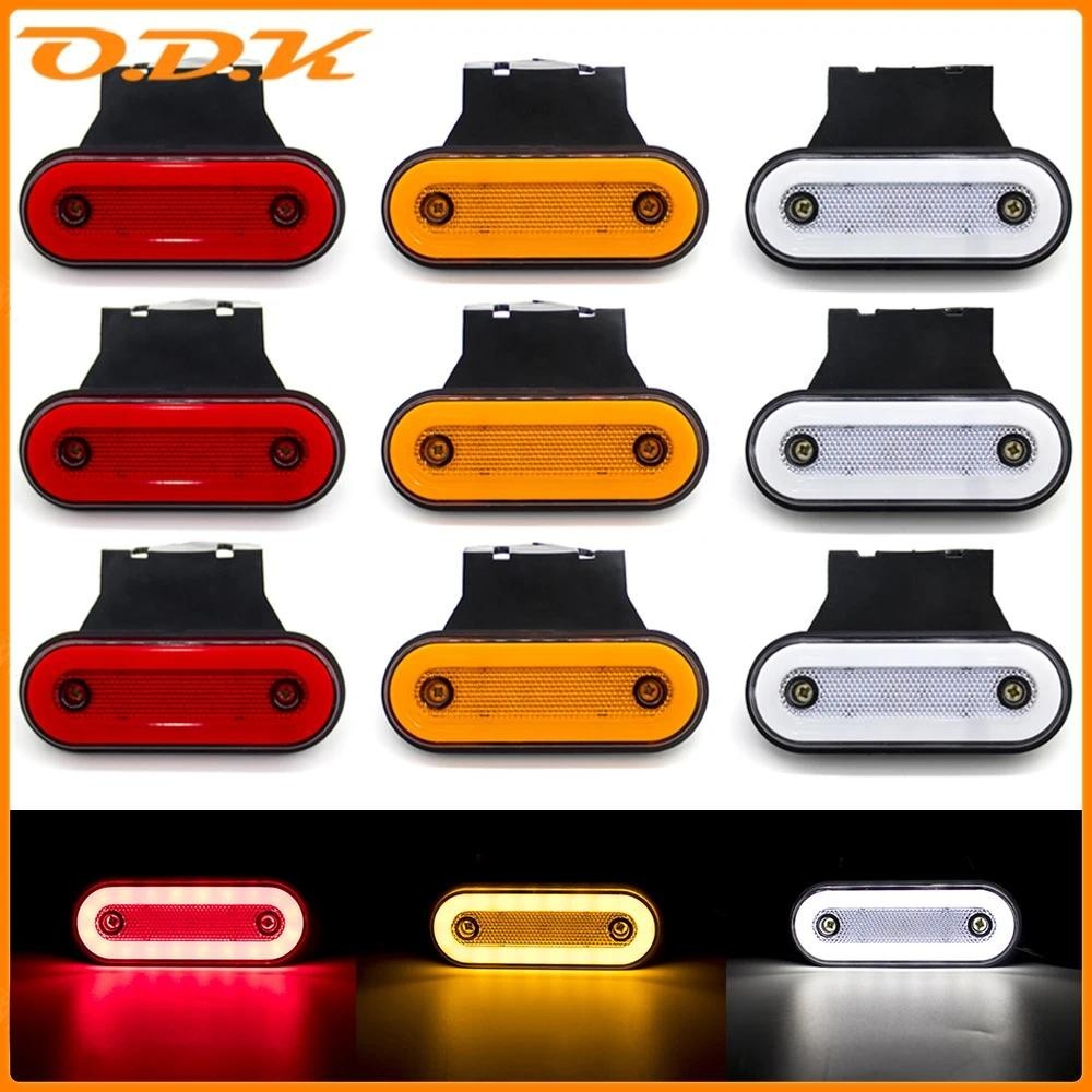 4/6/8/10x12V 24V ไฟ Led Side Marker พร้อมวงเล็บรถบรรทุก Clearance โคมไฟไฟท้าย Trailer รถแทรกเตอร์ Lo