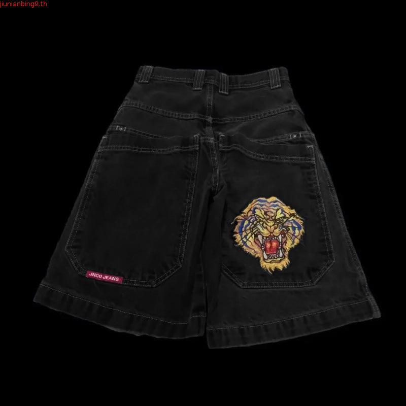 【X-MEN】JNCO  กางเกงยีนขากว้าง ขาเก้าส่วน สไตล์ฮิปฮอป เรโทร สําหรับผู้ชาย และผู้หญิง
