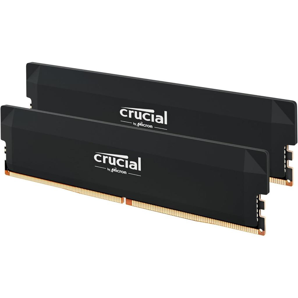 Crucial Pro DDR5 RAM 64GB ชุด (2x32GB) 6000MHz CL40, หน่วยความจําสําหรับเล่นเกมเดสก์ท็อปโอเวอร์คล็อก