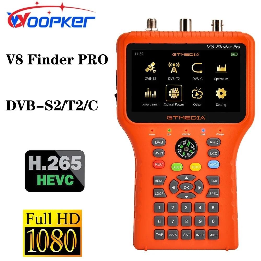 GTmedia V8 Finder Pro DVB-S2 DVB-T2 DVB-C AHD H.265 Satellite Meter Satellite Finder ดีกว่า Satlink 