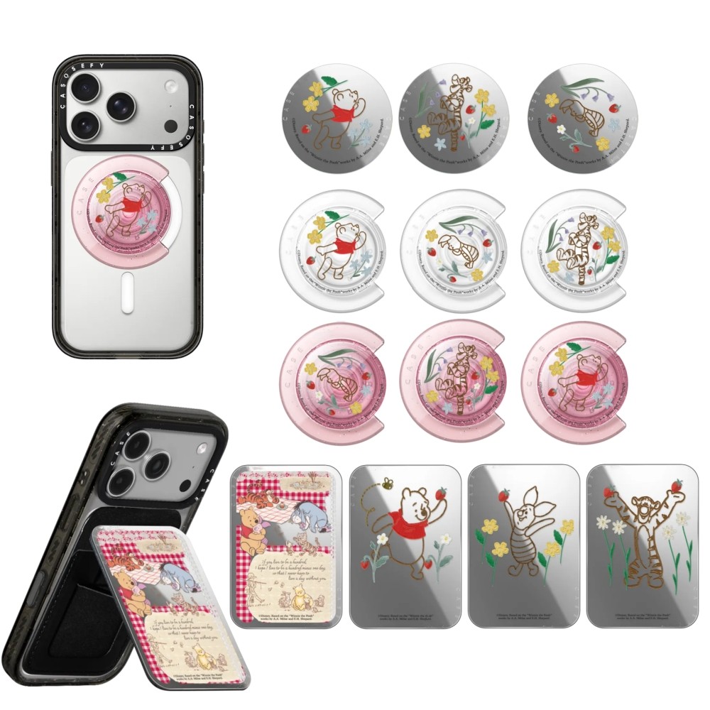 wallet magsafe magsafe wallet เคส Winnie the Pooh 100th Anniversary Magnetic Holder Card Holder Fold