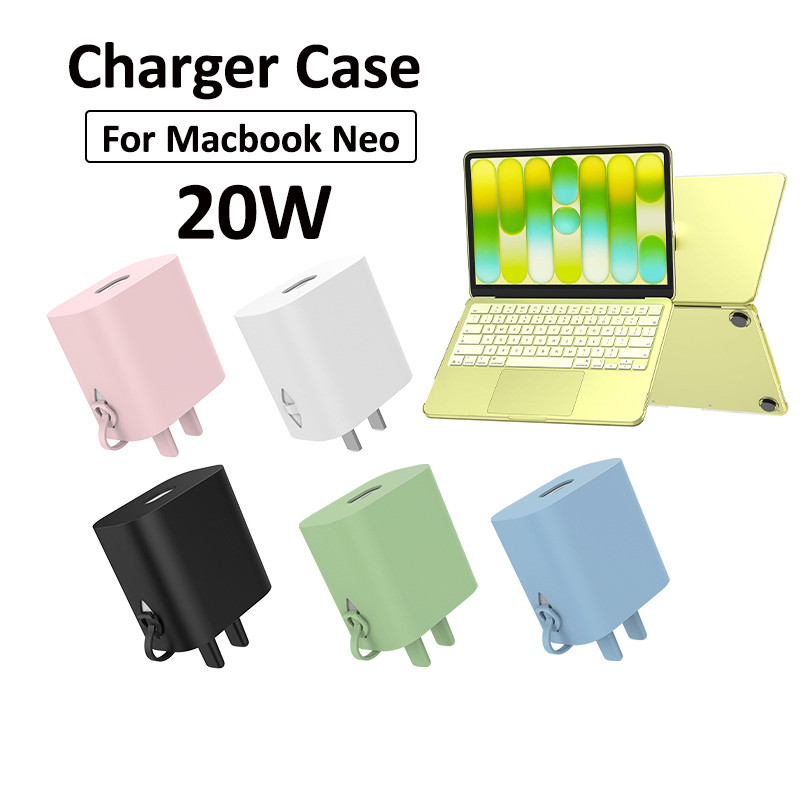 เคสซิลิโคนสําหรับ Macbook Neo 2026 20W ปกอ่อนกันรอยขีดข่วน ซักเครื่องได้