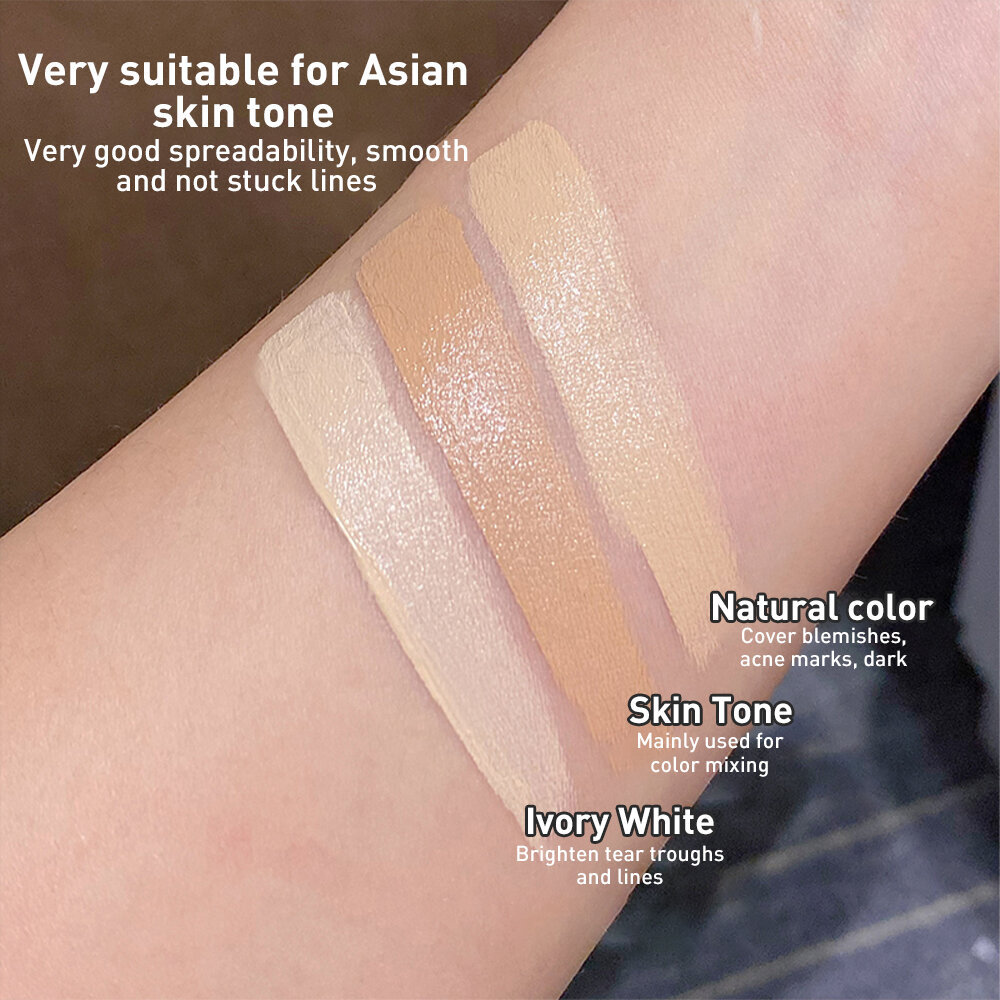 Sweet Mint 3 สีคอนซีลเลอร์ Palette Full Coverage Foundation ครีมกันน้ําแต่งหน้าธรรมชาติ U2KC