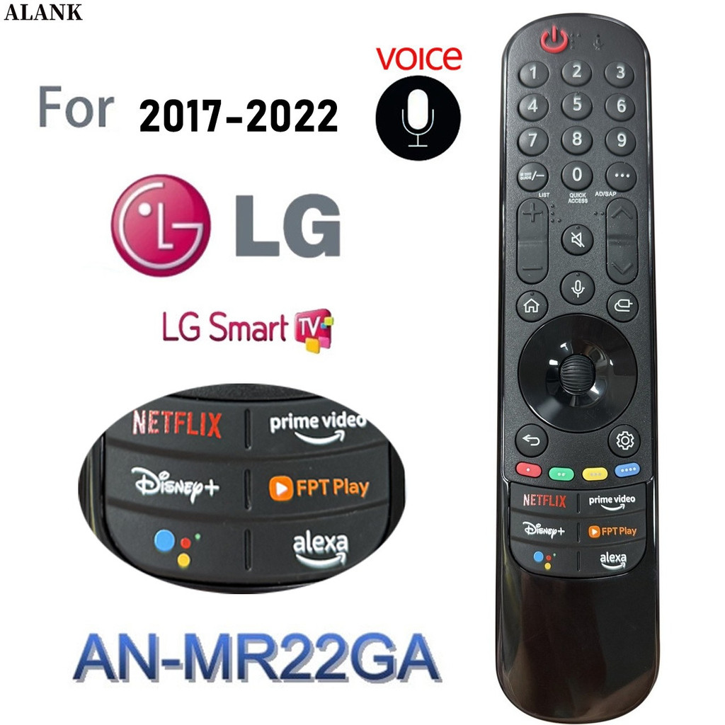 ALANK รีโมทคอนโทรลเสียง/เมาส์ Magic รีโมทคอนโทรลของแท้ LG สมาร์ท 4K UHD TV MR22GA AKB76039905 สําหรับปี 2017-2022