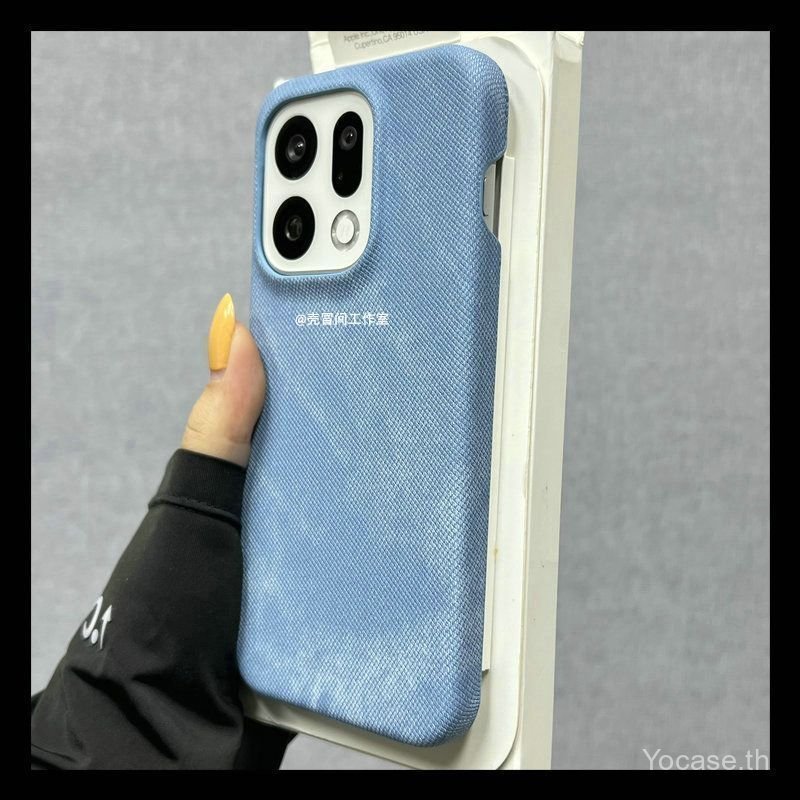 เคสโทรศัพท์สําหรับ oppo Find x8 X9 pro/X8 s/ultra Denim Texture Half-Pack Shock-resistant Case