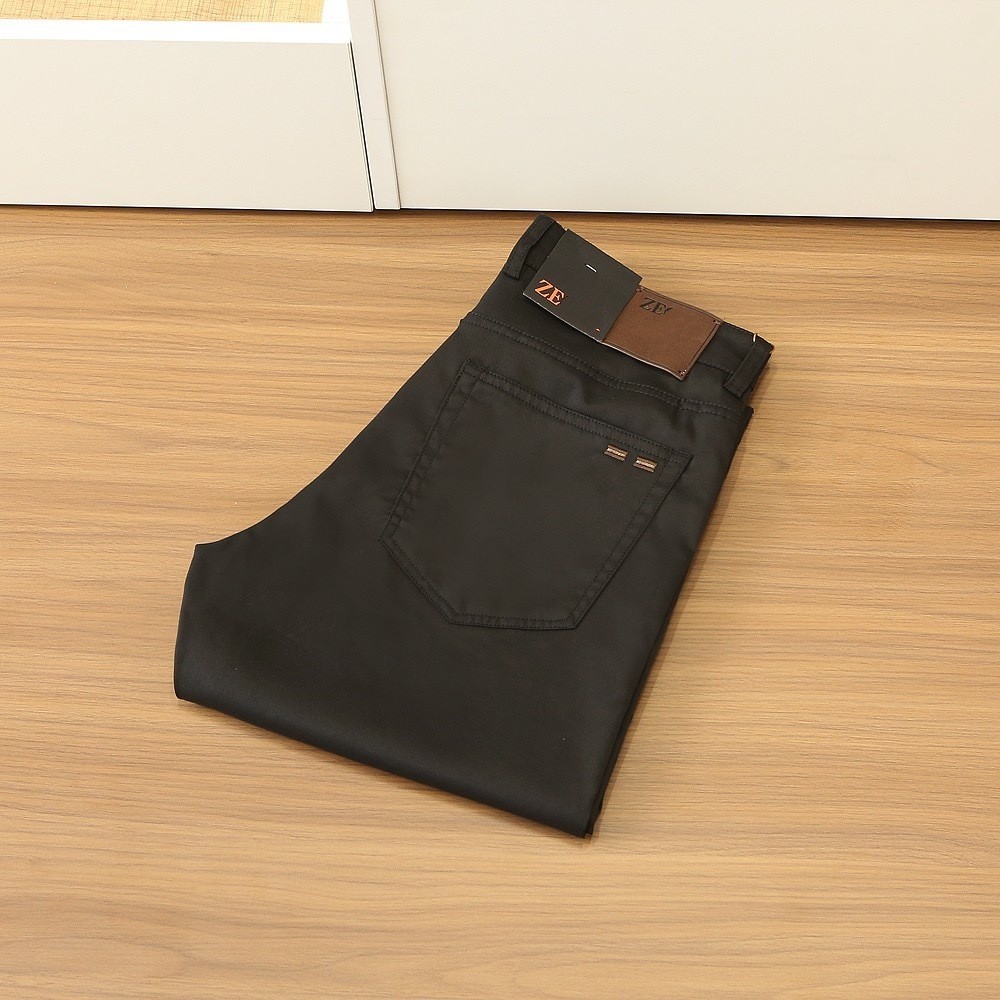 NBCO Zegna Men's Spring/Summer New Low-Key Old Money Style Business Casual Pants, Slim Straight Cut