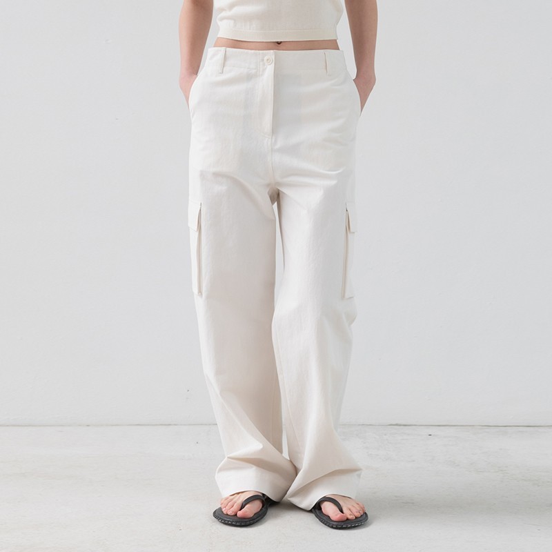 WK46 LE**BE Women's straight-leg pants2025New Spring and Autumn Mid-Waist Cigarette Pants Workwear P