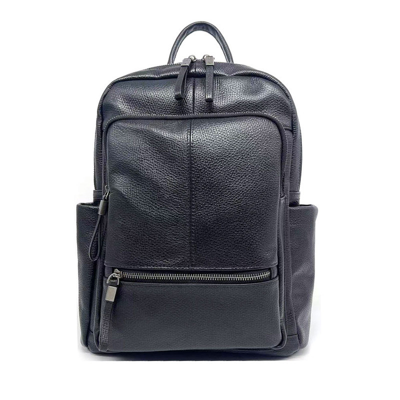 Men Men Men Bag Black Backpack Fashion Computer Bag Genuine Leather Brown First Layer Backpack Men A