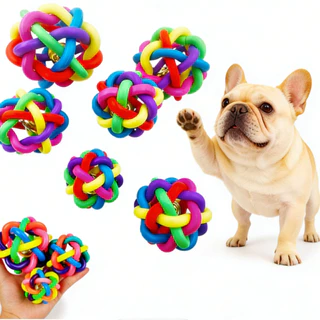 1pcs เส้นผ่านศูนย์กลาง 6 ซม. Squeaky สัตว์เลี้ยงสุนัข Ball ของเล่นสําหรับขนาดเล็กยาง Chew Puppy ของเล่นสุนัขสุนัขสัตว์เลี้ยง brinquedo cachorro