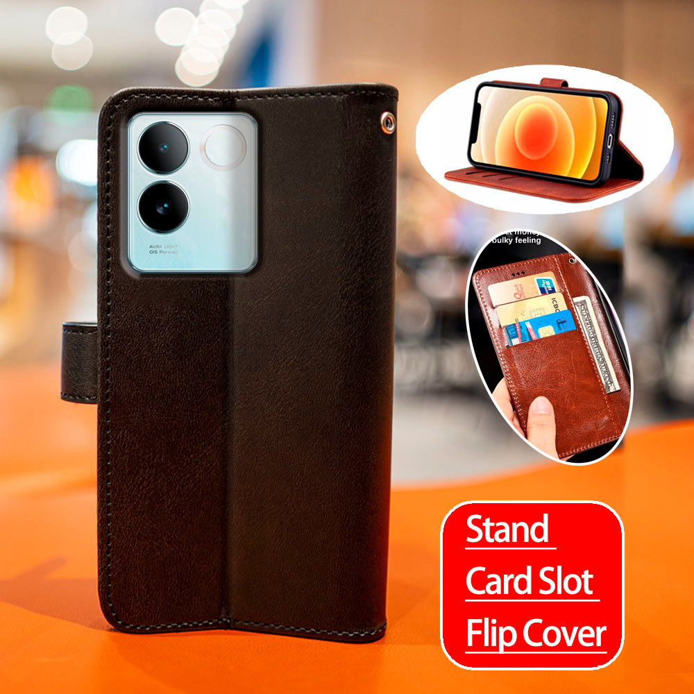 Vintage คลาสสิกหนังสําหรับ Vivo S17E iQOO Z7 Pro T2 Pro 5G V2285A กระเป๋าสตางค์ Folio เคสโทรศัพท์พลิ