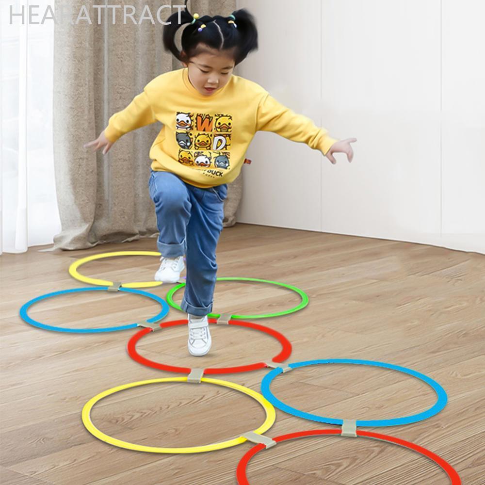 HEARATTRACT พลาสติกกีฬากลางแจ้งของเล่น Lattice Jump แหวนชุดเกมผู้ปกครองเด็ก Interactive Early-ducati
