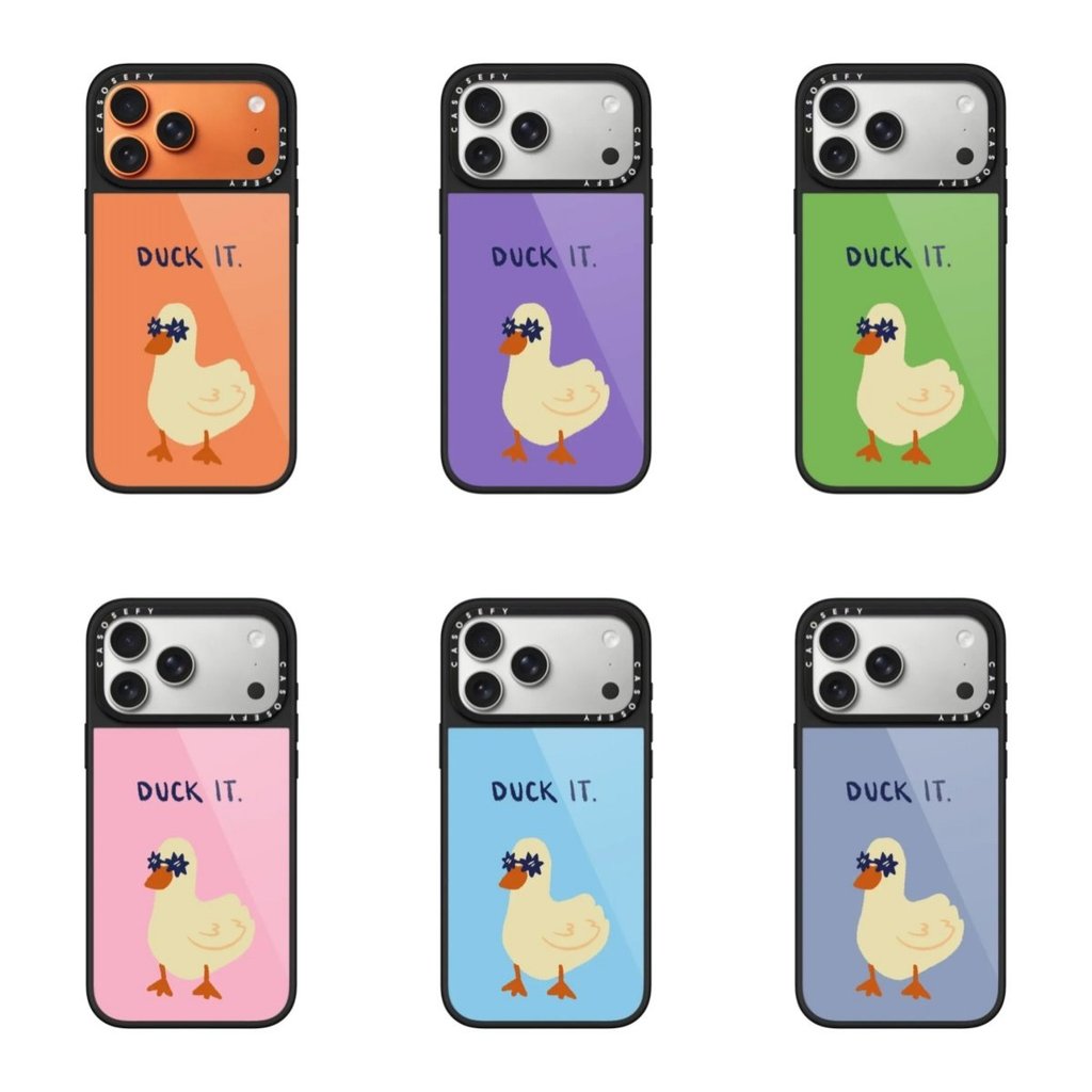 CASE joint Duck Duck departure เหมาะสําหรับ iPhone17ProMax เปลือกเคลือบคริสตัล 16pro กระจกเป็ดน่ารัก