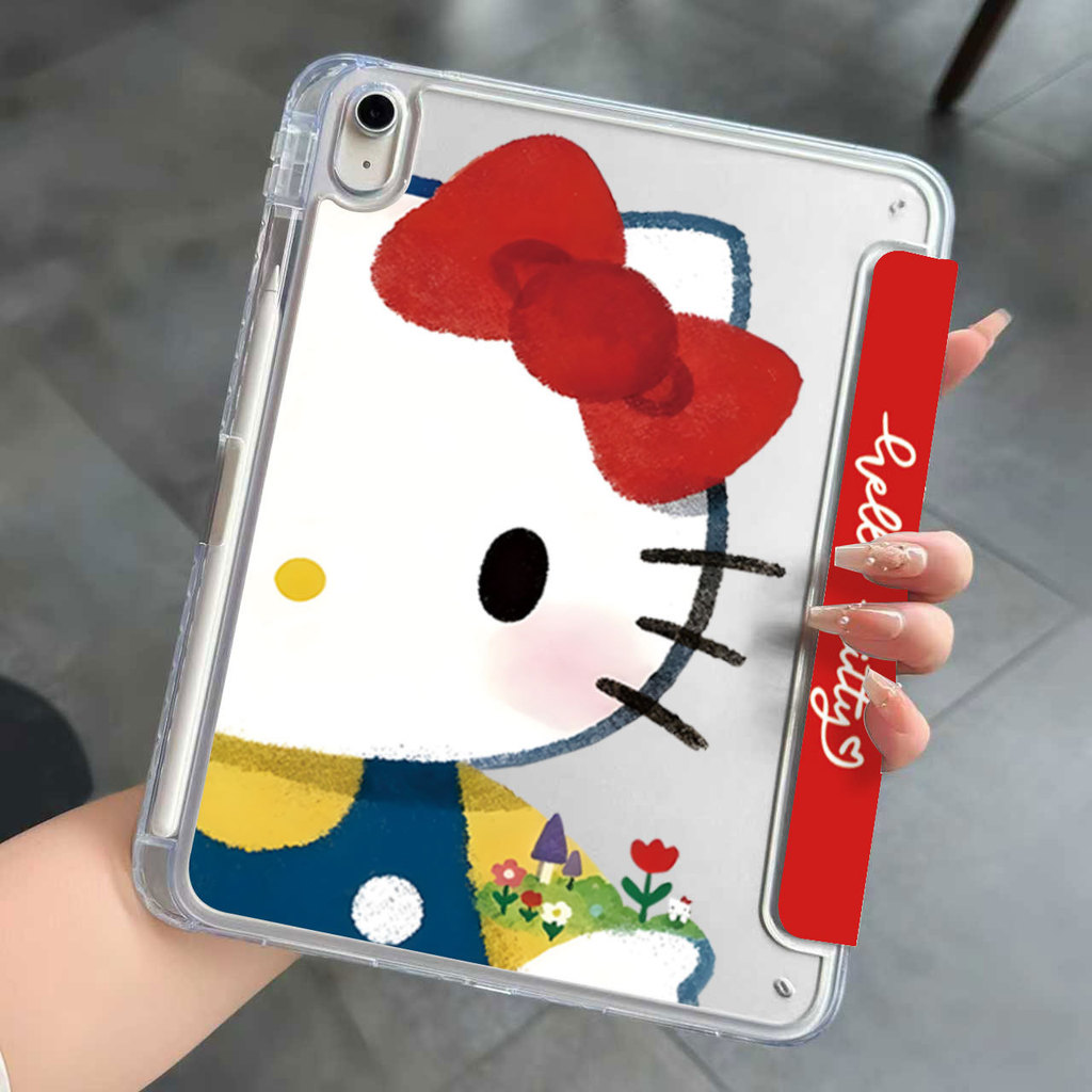 Red Hello Kitty iPad air6 เคสป้องกัน pro37 ซม.A16 เคสแท็บเล็ต 10/9/8 รุ่น MINI7 เคสป้องกัน 2025 สไตล์ใหม่ 11 Generation iPad gen 10 Case air5 iPad air 6 iPad 10.2 นิ้ว pro2024 iPad Mini7 การ์ตูน 7/เคส ไอแพด รุ่น 8/9 10.2 นิ้ว มือโปร18/20/2