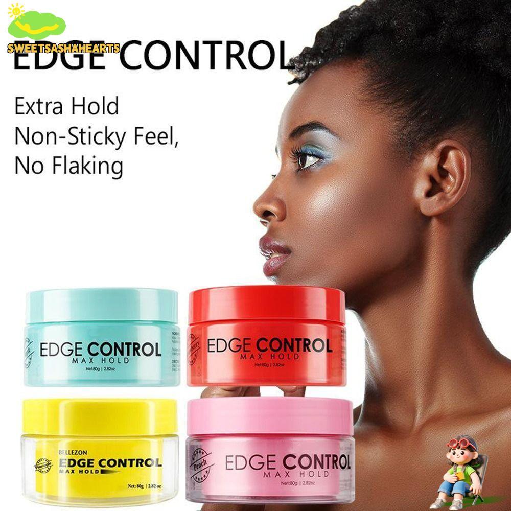 SWEE Beard Edge Control Wax, 2.82Oz Fruity Scent Hair Stying Gel, Professional Strong Hold Long Lasting Non-Greasy Edge Control Gel สําหรับทุกสภาพผม
