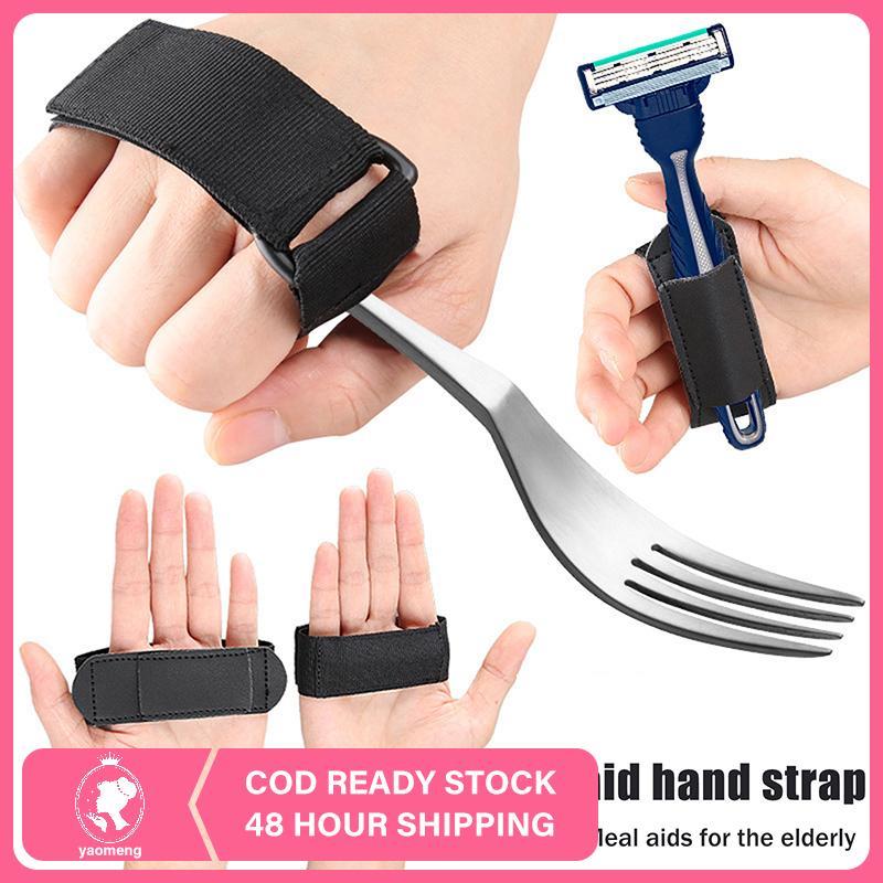 [ya] Aid Utensil Cuff Holder Strap Elastic Eating Assistance Cuff Spools Forks Knife Fixing Band สํา