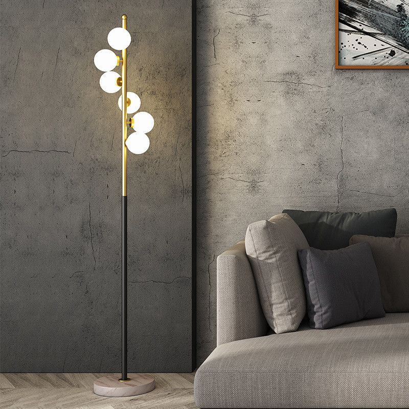 Floor Lamp Nordic Living Room Light Luxury Sofa Lamp Bedroom Model Room Creative Personality Glass S