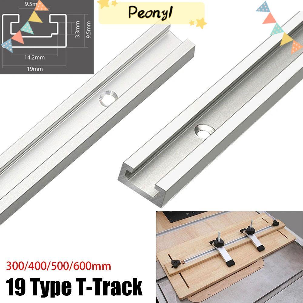PEONY 1 ชิ้น T-Slot Track, Aluminium Alloy Slide Guide Rail T-Track, ทนทาน T Slider Fixture Slot สไล