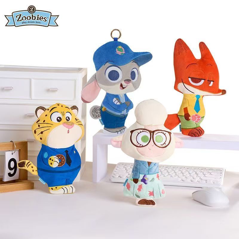 [ของแท้รุ่น] Crazy Zoo Series Judy Nick Plush Pencil Case High-value Student Stationery Storage Bag 