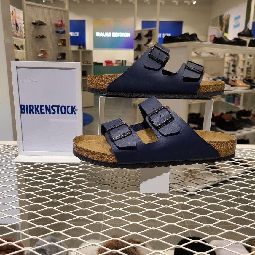 [box+tote bag]รองเท้าแตะผู้ชาย Women Two strap Arizona Birko Flor Blackmen woman sandal Q53B