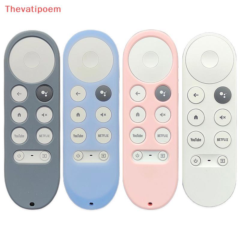 [Thevatipoem] เคสซิลิโคนอ่อนนุ่มสําหรับ 2020 Chromecast 4k Snow Remote ฝาครอบป้องกันลื่นสําหรับ Chro