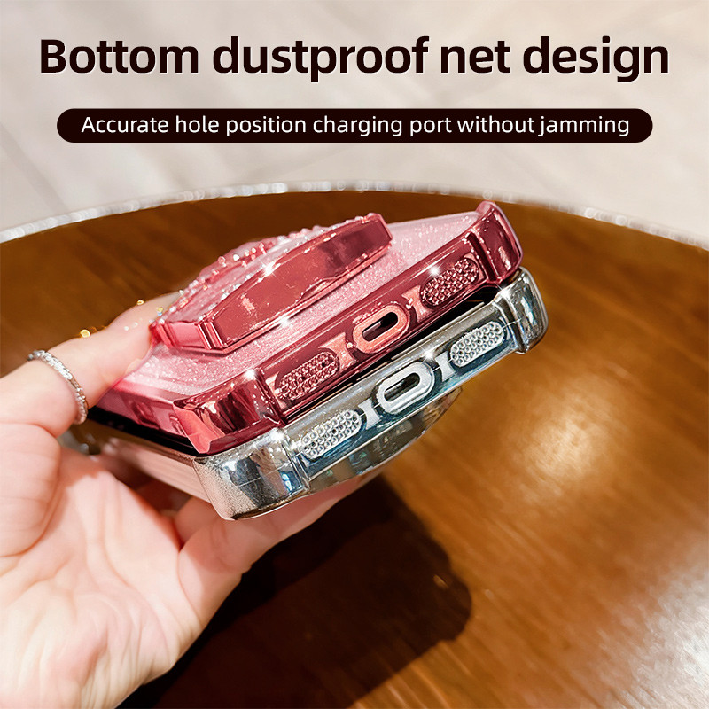 ล้อมรอบอย่างเต็มที่ซิลิโคนป้องกันกรณีSamsung Galaxy S23 Fe S23 + S23 Ultra S20 Fe S20 + S20 Ultra S21 Fe S21 Plus S21 Ultra S22 Plus S22 Ultra s10 เคสโทรศัพท์กันกระแทกสุนทรียศาสตร์สุภาพสตรีสไตล์พร้อมขายึด - รูปที่ 4