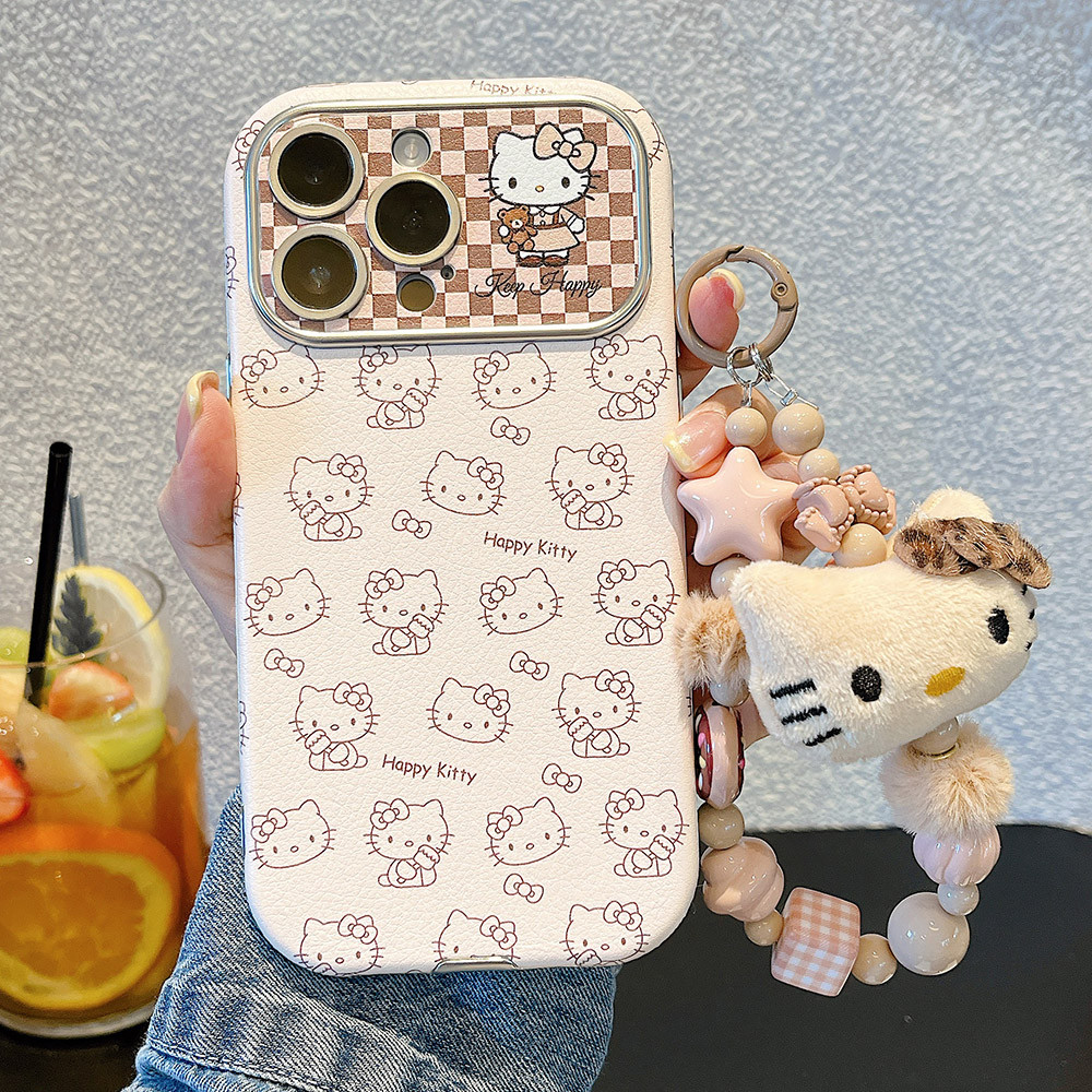 Line Cat Chain Windows เคสโทรศัพท์หนังสําหรับ iPhone 17 Pro Max 16 15 14 13 กันกระแทกป้องกันปลอก