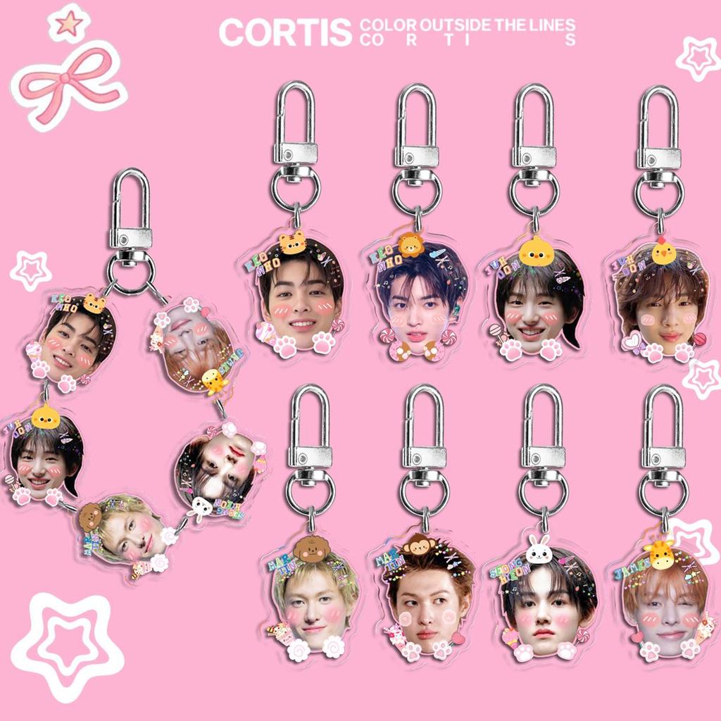 Kawaii Kpop CORTIS KENONHO พวงกุญแจน่ารักอะคริลิค SEONGHYEON JUHOON JAMES MARTIN พวงกุญแจสําหรับกระเป๋าของขวัญสนุก
