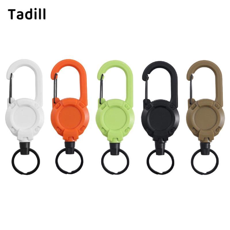 พวงกุญแจยืดหด กับม้วนคลิปหนีบโลหะและคาราบิเนอร์ ใช้งานสะดวกในการตกปลารวมถึงการเดินป่า