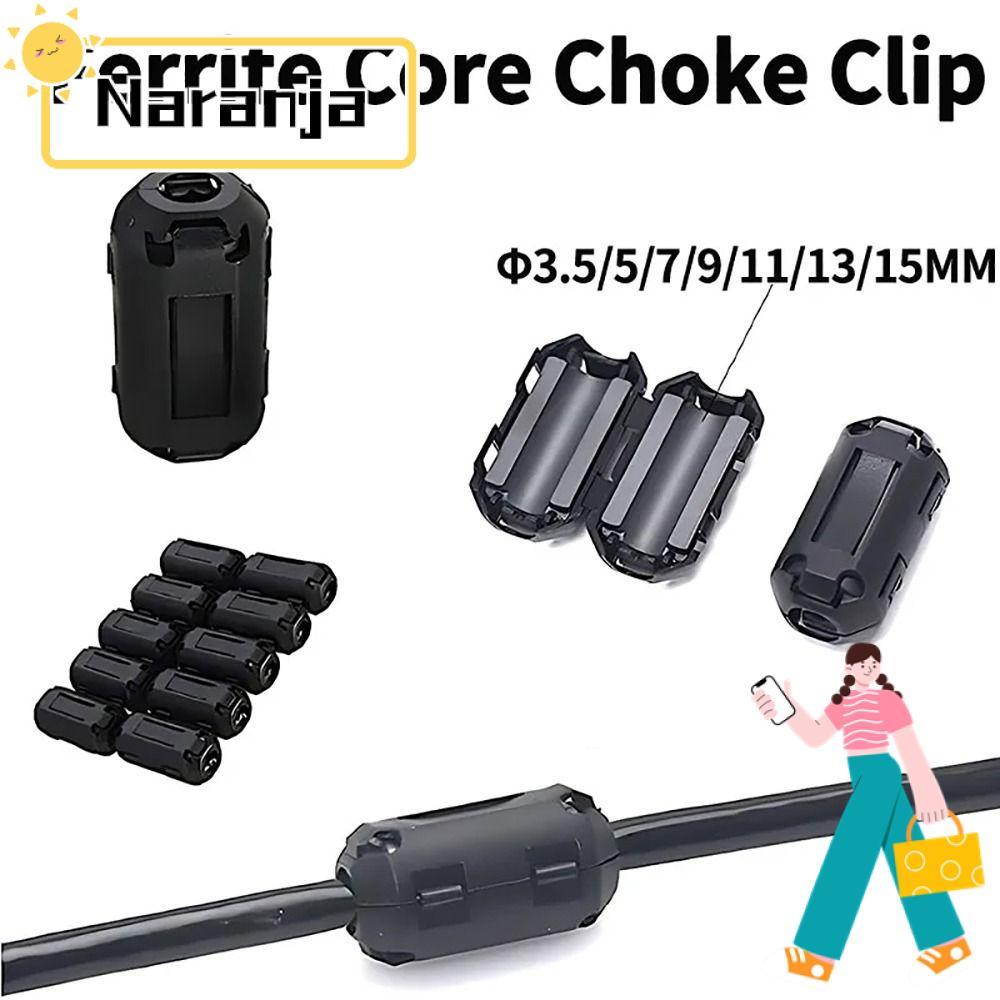 NARANJA 1 ชิ้นกรองทําลาย, Snap-on EMI RFI Choke คลิปแหวนแม่เหล็กป้องกันการรบกวน, ถอด Ferrite Core No