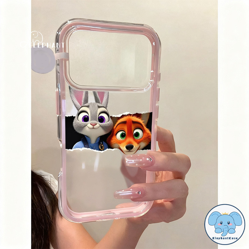 เคสไอโฟน17 เคสใสกันกระแทก 2in1จูดี้แอนด์นิคกี้ สไตล์แฟชั่น น่ารัก2026 สำหรับ IPhone 15 17 11 16 13 12 Pro Max 16 15 Plus