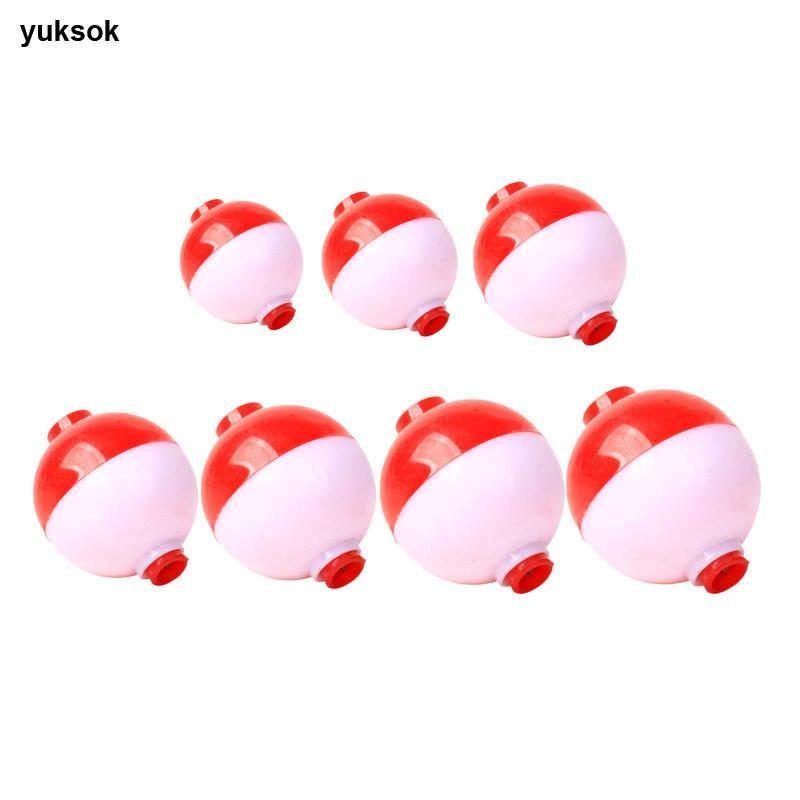 Yuksok Fishing Bobber 10 ชิ้น สีแดงและสีขาา 7 ขนาดให้เลือก
