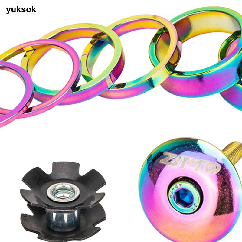 Yuksok ชุดหูฟังจักรยาน สเต็มสเปซเซอร์ อลูมิเนียม สำหรับการปรับแต่ง — صورة 5